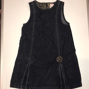 Gymboree Denim Dress w/leopard print girl’s size 5